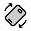 phone, rotate, tilt, spin, turn 