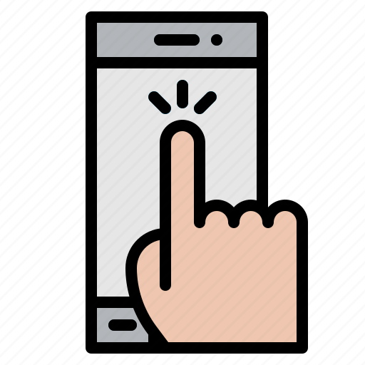 Finger, gestures, hand, screen, tap, touch icon - Download on Iconfinder