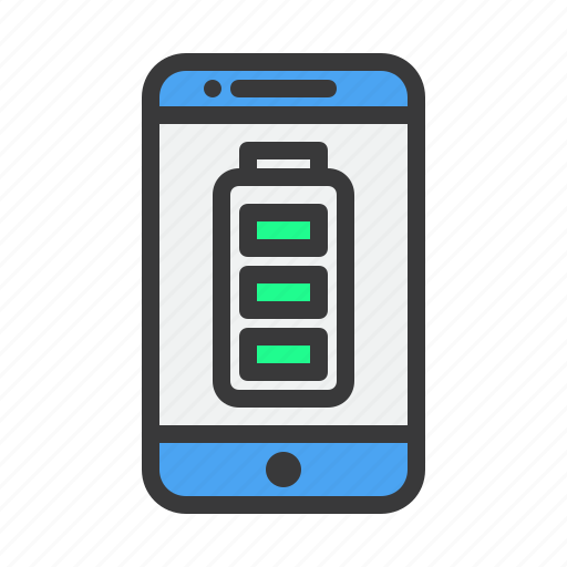 Application, battery, full, mobile, phone, power icon - Download on Iconfinder