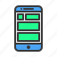 application, layout, mobile, phone 