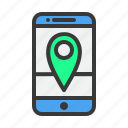 application, location, mobile, navigation, phone, pin