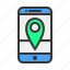 application, location, mobile, navigation, phone, pin 
