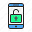 application, mobile, phone, security, unlock 