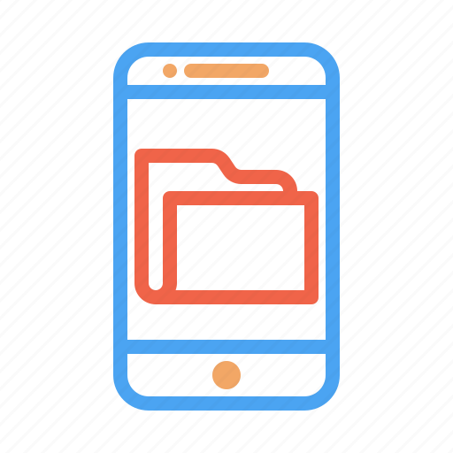 Application, files, folder, mobile, phone, storage icon - Download on Iconfinder