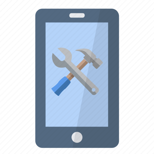 App, application, hammer, phone, smartphone, tools, wrench icon - Download on Iconfinder