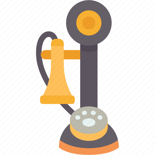 Telephone, candlestick, rotary, vintage, dial icon - Download on Iconfinder
