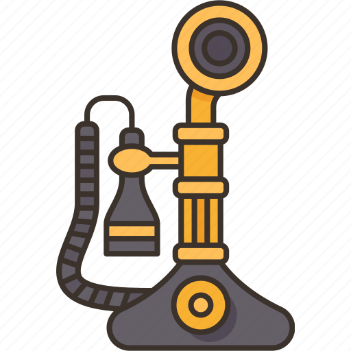 Telephone, candlestick, talk, telecommunications, antique icon - Download on Iconfinder