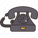 telephone, desktop, rotary, dial, call