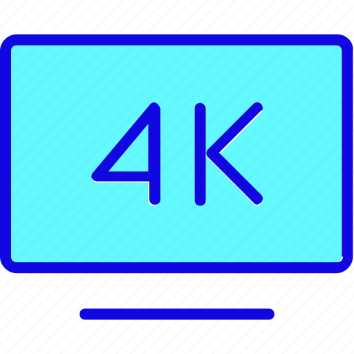 4k, display, lcd, led, screen, television, tv icon - Download on Iconfinder