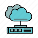cloud, storage, file, folder, forecast, database, rain