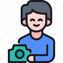 photographer, man, user, professions, avatar