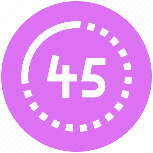 Alarm, clock, deadline, forty five minutes, time, watch icon - Download on Iconfinder