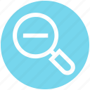 magnifier, minus, remove, search, view, zoom