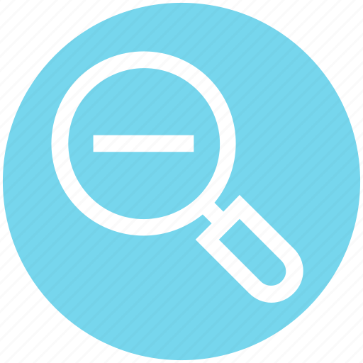 Magnifier, minus, remove, search, view, zoom icon - Download on Iconfinder