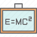 blackboard, emc2, formula, science, study