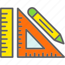 construction, drawing, geometry, measure, rulers, set, square