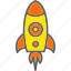 launch, marketing, promote, release, rocket, startup 