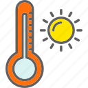 thermometre, cloud, rain, temperature, thermometer