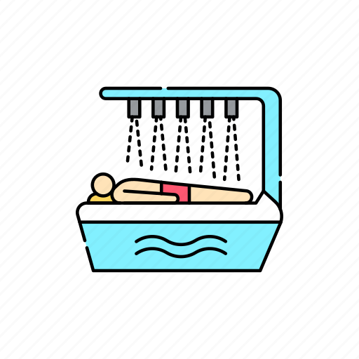 Healing, shower, apparatus, human, physiotherapy, treatment icon - Download on Iconfinder