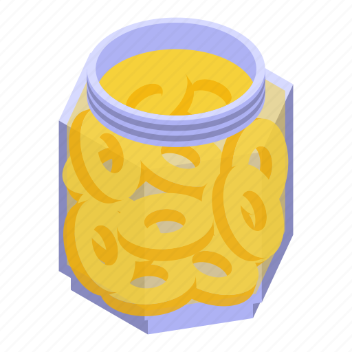 Pickled, pineapple, isometric icon - Download on Iconfinder