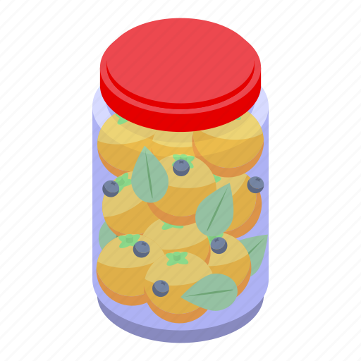 Pickled, tomato, isometric icon - Download on Iconfinder