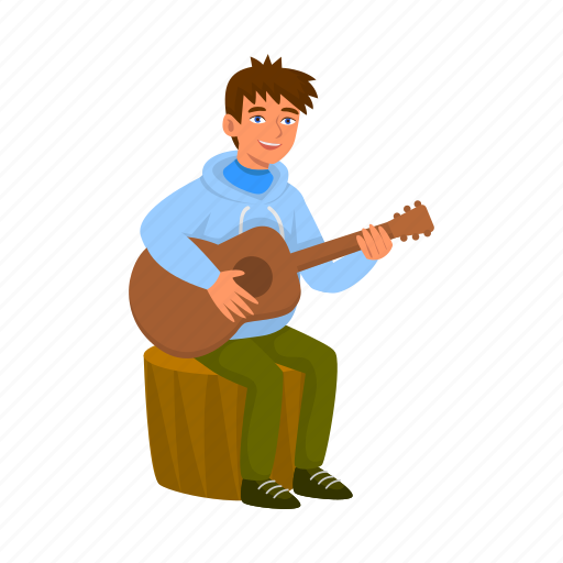 Guitar, man, music, picnic, play, rest icon - Download on Iconfinder
