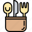 cutlery, tableware, fork, spoon, eating 