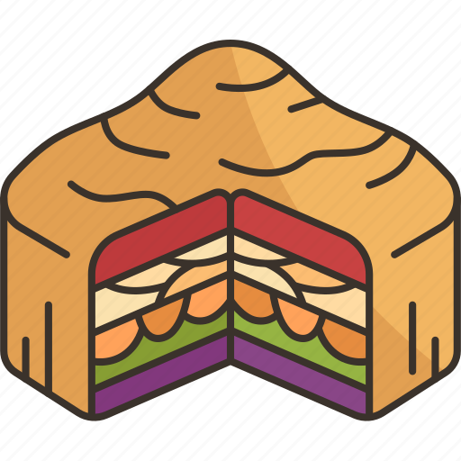 Pie, vegan, baked, dish, lunch icon - Download on Iconfinder