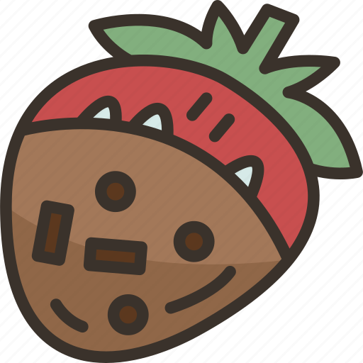 Strawberry, chocolate, dipped, fruit, sweet icon - Download on Iconfinder