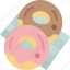 donuts, pastry, dessert, sweet, glazing 