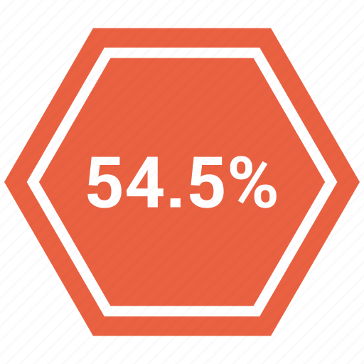 Fifty four, percent, rate, revenue icon - Download on Iconfinder