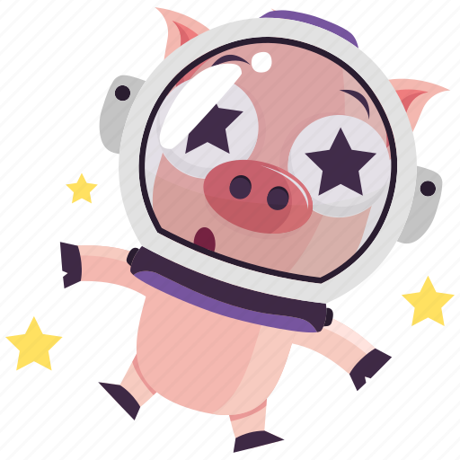 Astronaut, emoji, emoticon, pig, smiley, sticker icon - Download on Iconfinder