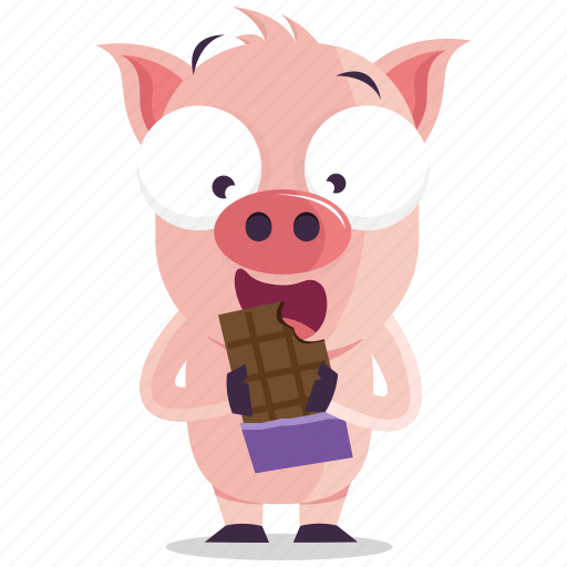 Chocolate, emoji, emoticon, pig, smiley, sticker icon - Download on Iconfinder