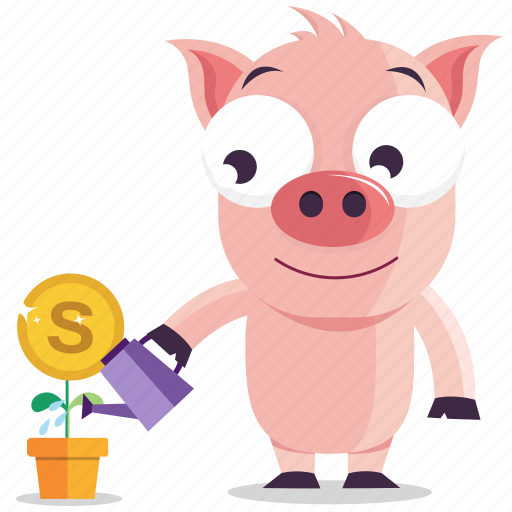 Emoji, emoticon, grow, money, pig, smiley, sticker icon - Download on Iconfinder