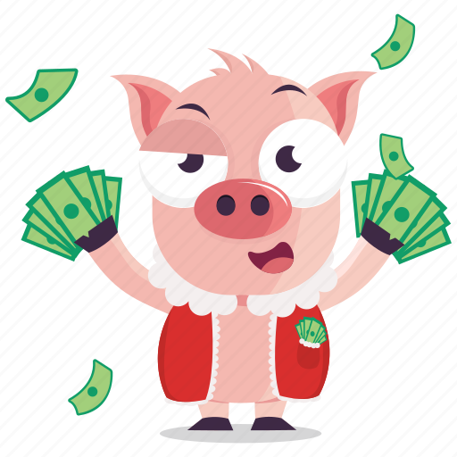 Emoji, emoticon, money, pig, rich, smiley, sticker icon - Download on Iconfinder