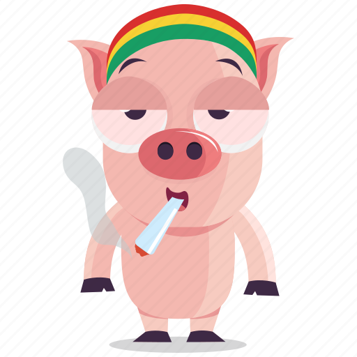 Emoji, emoticon, pig, smiley, smoker, sticker icon - Download on Iconfinder