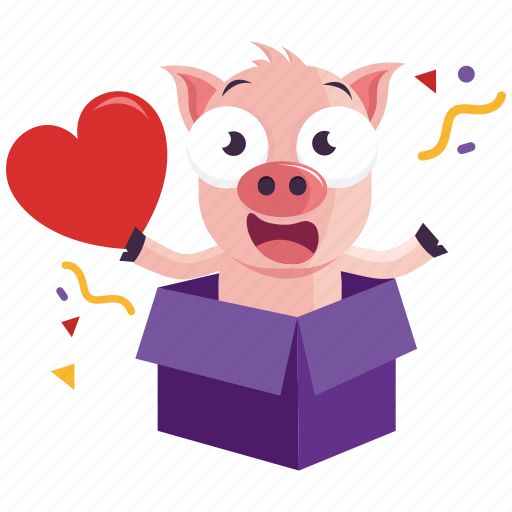 Emoji, emoticon, love, pig, smiley, sticker, surprise icon - Download on Iconfinder