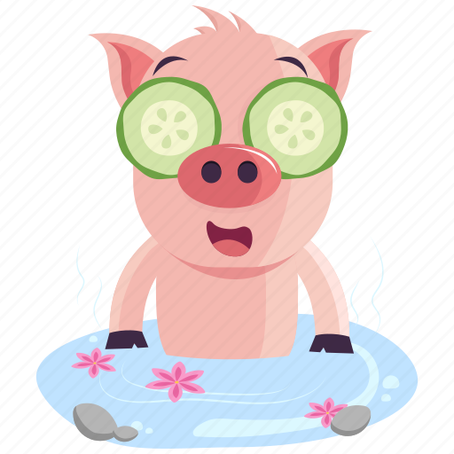 Emoji, emoticon, pig, smiley, spa, sticker, wellness icon - Download on Iconfinder