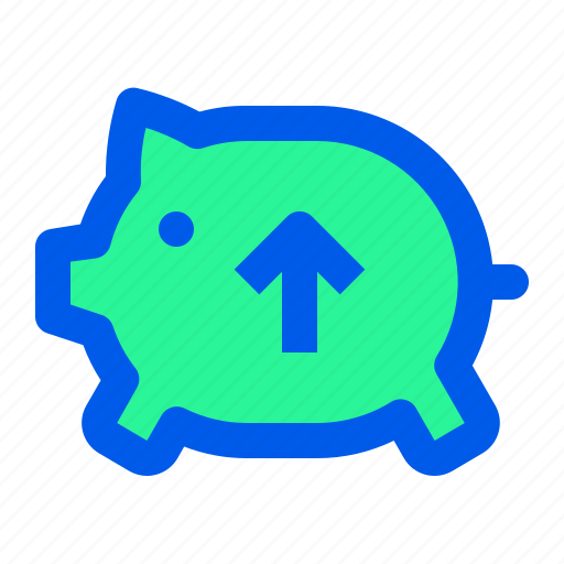 Arrow, bank, piggy, save, saving, up icon - Download on Iconfinder