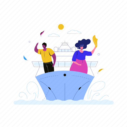Cruise, voyage, sea, traveling illustration - Download on Iconfinder
