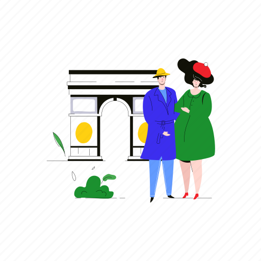 France, triumphal, arch, landmark, paris illustration - Download on Iconfinder