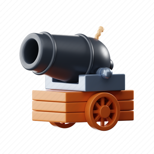 Cannon, sport, pirate, treasure, sea 3D illustration - Download on Iconfinder