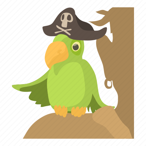 Bird, cartoon, cute, hat, parrot, pirate, skull icon - Download on Iconfinder