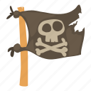 cartoon, cross, flag, jolly, pirate, roger, skull
