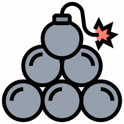 Bomb, cannonballs, dynamite, explosive, weapon icon - Download on Iconfinder