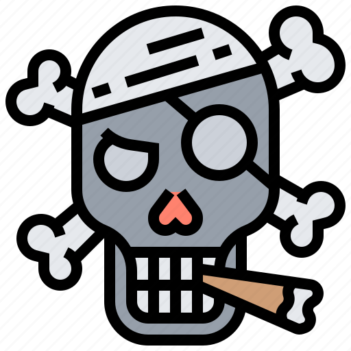 Crossbones, dangerous, grim, scary, skull icon - Download on Iconfinder