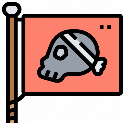 Bandit, flag, pirate, sign, skull icon - Download on Iconfinder