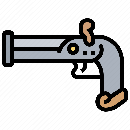 Antique, handgun, musket, pistol, violent icon - Download on Iconfinder