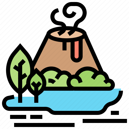 Beach, island, mountain, vacation, volcano icon - Download on Iconfinder