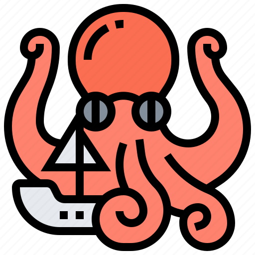 Gigantic, kraken, monster, octopus, sea icon - Download on Iconfinder